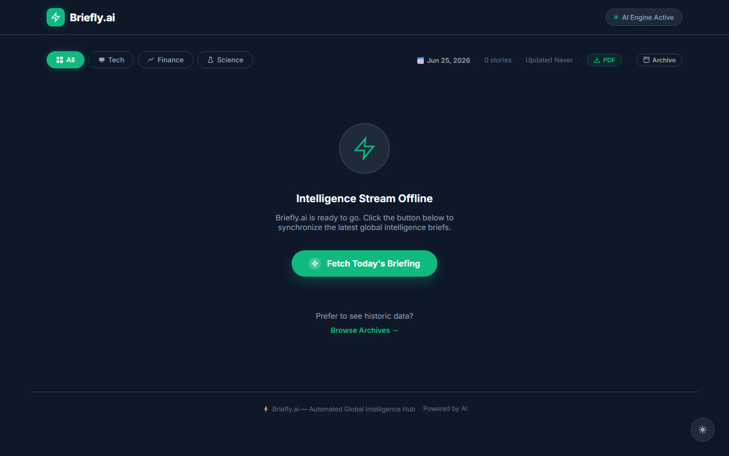 Briefly.ai screenshot